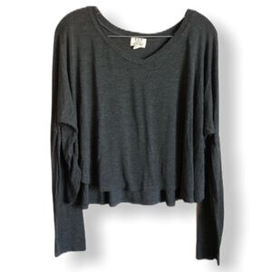Project Social T Gray Cropped Top